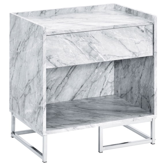 White Marble Table/Display Decor in Living Room/Storage Drawer for Items