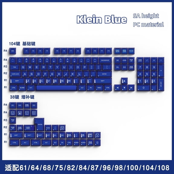 White Marble Translucent ABS Double-Shot Keycaps, Full Set SA Profile for Mechanical & Magnetic Axis Keyboards