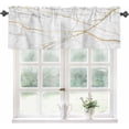 thumbnail image 1 of White Marble Valance for Windows Kitchen Living Room Valances Rod Pocket Bathroom Small Window Treatment Abstract Chic Elegant Watercolor Curtain 1 Panel, 54 x 18 Inch, 1 of 1