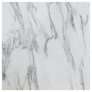 White Marble Vinyl Floor Tiles 20 Pcs Self Adhesive Flooring - Actual 12" x 12"