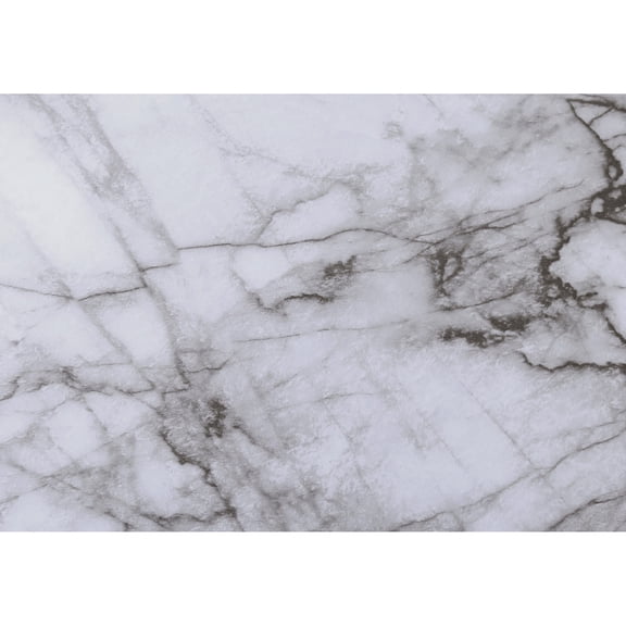 White Marble and Black Metal | Console for Various Spaces | Symmetrical Shelves for Organized Display