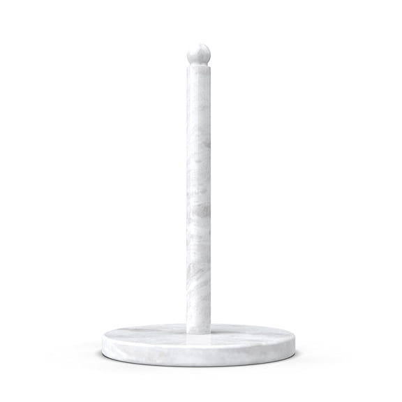 White Marble-namib Fantasy Stone Rod, 7" Base Countertop Paper Towel Holder
