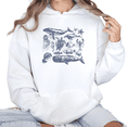 thumbnail image 1 of White Marine Life Sketch Graphic Sweatshirt Print hoodie S-2XL Tops, 1 of 4