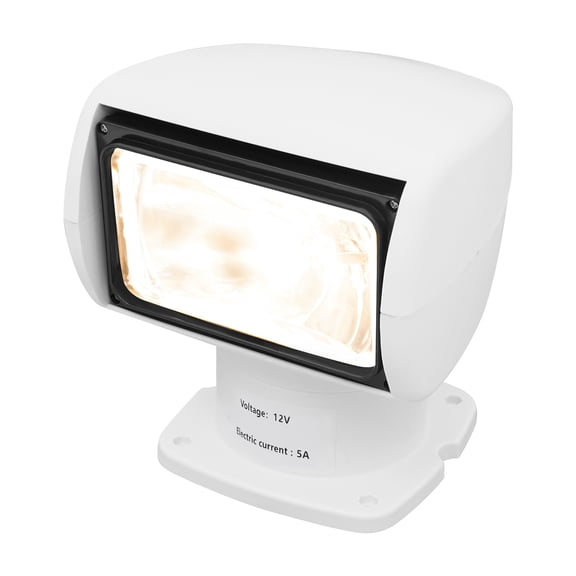 White Marine Searchlight 100W 12V, Remote Control Boat Spotlight 3000LM IP65 for Yacht & Ship