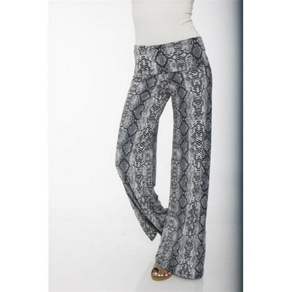 White Mark 124-Grey Sneak Printed Palazzo Pants - Extra Large - Womens Clothing