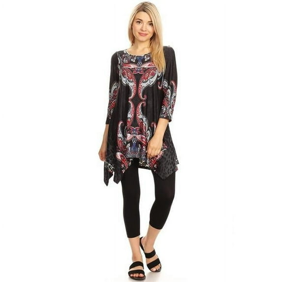 White Mark 1300-02-M Marlene Women Tunic, Grey - Medium