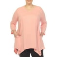 thumbnail image 1 of White Mark 3/4 Sleeve Empire Waist Top with Pockets (Women's & Women's Plus), 1 of 5