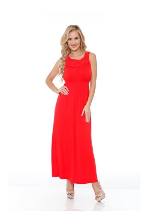 302- Red-XL Womens Katherine Maxi Dress, Red - Extra Large