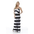 thumbnail image 1 of White Mark 308TD-07- BlackWhite-M Womens Kalea Dress- Black & White - Medium, 1 of 1