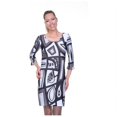 thumbnail image 1 of White Mark 809-009-B-211-S Womens Genevieve Dress- Black & White - Small, 1 of 1