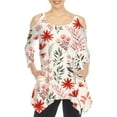 thumbnail image 1 of White Mark Fashion Casual Scoop Neck Floral Blouse & Top, Women's & Women's Plus, 1 of 5