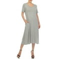thumbnail image 1 of White Mark Casual Short Sleeve Midi Dress, Women's & Women's Plus, 1 of 5