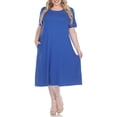 thumbnail image 1 of White Mark Casual Short Sleeve Midi Dress, Women's & Women's Plus, 1 of 5