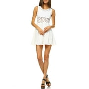 AUSTIN GAVIN White Mark Junior' Crochet Fit And Flare Mini Dress