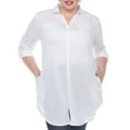 thumbnail image 1 of White Mark Long Button-Down Shirt Dress (Women's & Women's Plus), 1 of 5