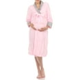 thumbnail image 1 of White Mark Long Sleeve Maternity Robe (Maternity & Maternity Plus), 1 of 4