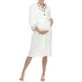 thumbnail image 1 of White Mark Long Sleeve Maternity Robe (Maternity & Maternity Plus), 1 of 4