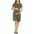 thumbnail image 1 of White Mark Maternity Asymmetrical Waistline Dress, Women's, S-3X, 1 of 5