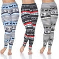 thumbnail image 1 of White Mark PACK 181 Blue Plus Size Leggings - One Size - Pack of 3, 1 of 23