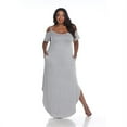 thumbnail image 1 of White Mark PS3101-10-3XL Plus Size Lexi Maxi Dress, Heather Grey - 3XL, 1 of 1