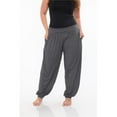 thumbnail image 1 of White Mark PS560-Charcoal-1XL Women Plus Harem Pants, Charcoal - 1XL, 1 of 9