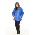thumbnail image 1 of White Mark PS889-03-1XL Women Plus Women Puffer Coat, Royal Blue - 1XL, 1 of 1