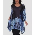 thumbnail image 1 of White Mark Plus Size Rella 3/4 Sleeve Tunic Top, 1 of 3