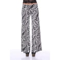 thumbnail image 1 of White Mark Printed Palazzo Pants, Black & White Paisley - Medium, 1 of 1