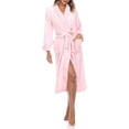 thumbnail image 1 of White Mark Soft Long Sleeve Plush Robe (Women's & Women's Plus), 1 of 4