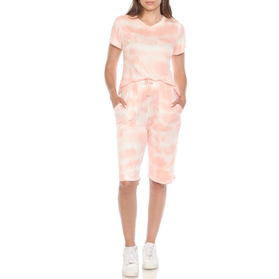 White Mark Soft Pajama Top and Capri Pant Lounge Set, 2-Piece (Women's)