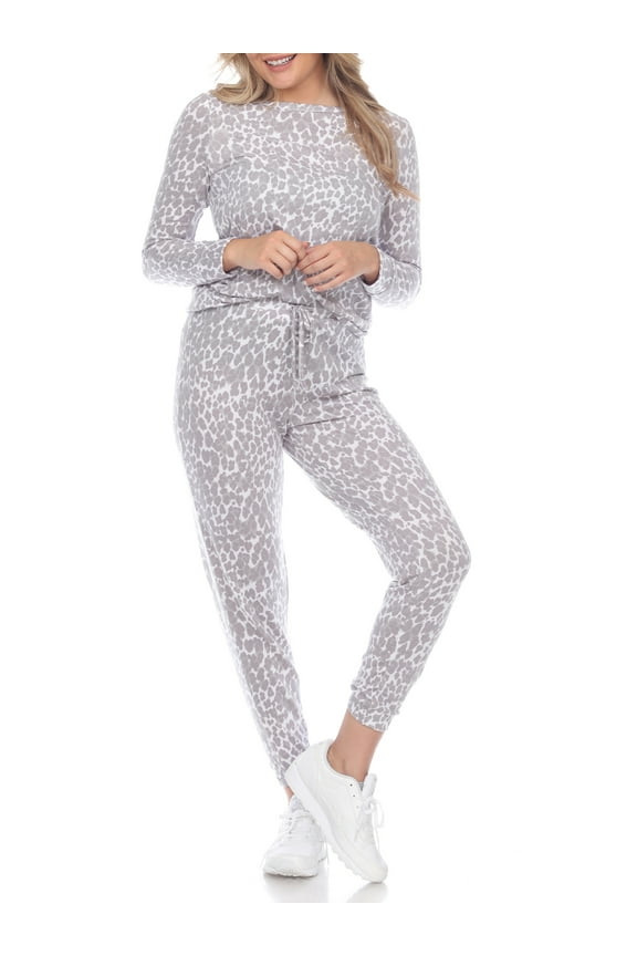 Women's 2 Piece Leopard Lounge Set