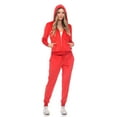 thumbnail image 1 of White Mark Women's 2 Piece Rhinestone Velour Tracksuit Set, 1 of 6