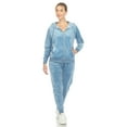 thumbnail image 1 of White Mark Women's 2 Piece Velour Tracksuit Set, 1 of 5