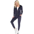 thumbnail image 1 of White Mark Women's 2 Piece Velour Tracksuit Set, 1 of 5