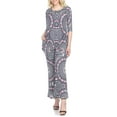 thumbnail image 1 of White Mark Women's 3/4 Sleeve Tunic and Palazzo Pant Set, 1 of 5