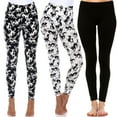 thumbnail image 1 of White Mark Women's 3 Pack of Printed Leggings, 1 of 10
