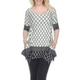 thumbnail image 1 of White Mark Women's Aicha Tunic Top, 1 of 4