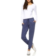 White Mark Womens Athleisure Fleece Jogger Pants