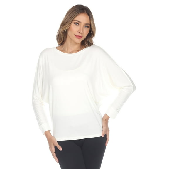 White Mark Women's Banded Dolman Top