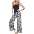 thumbnail image 1 of White Mark Women's Bohemian Paisley Printed Palazzo Pants, 1 of 2