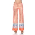 thumbnail image 1 of White Mark Women's Border Print Palazzo Pants, 1 of 4