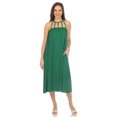 thumbnail image 1 of White Mark Women's Braided Strap Midi Dress, 1 of 7