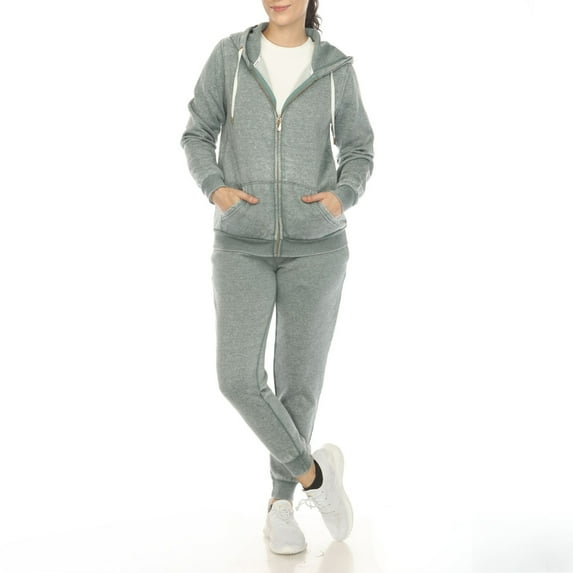 White Mark Women's Burnout Jogger Set