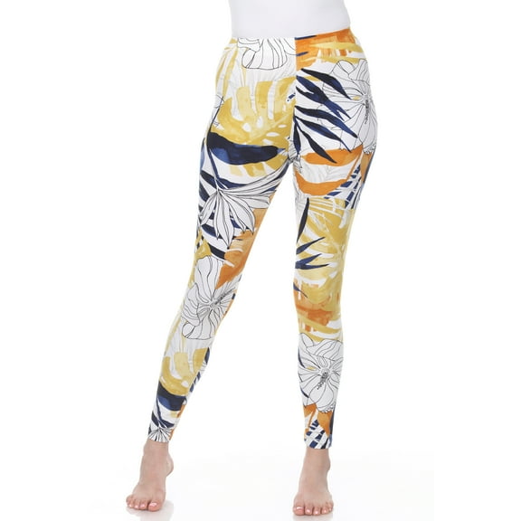 White Mark Women's Casual Tropical Leggings