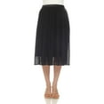 thumbnail image 1 of White Mark Women's Chiffon Pleated Midi Skirt, 1 of 6