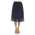 thumbnail image 1 of White Mark Women's Chiffon Pleated Midi Skirt, 1 of 6