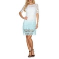 thumbnail image 1 of White Mark Women's Crochet Lace Overlay Mini Dress, 1 of 5