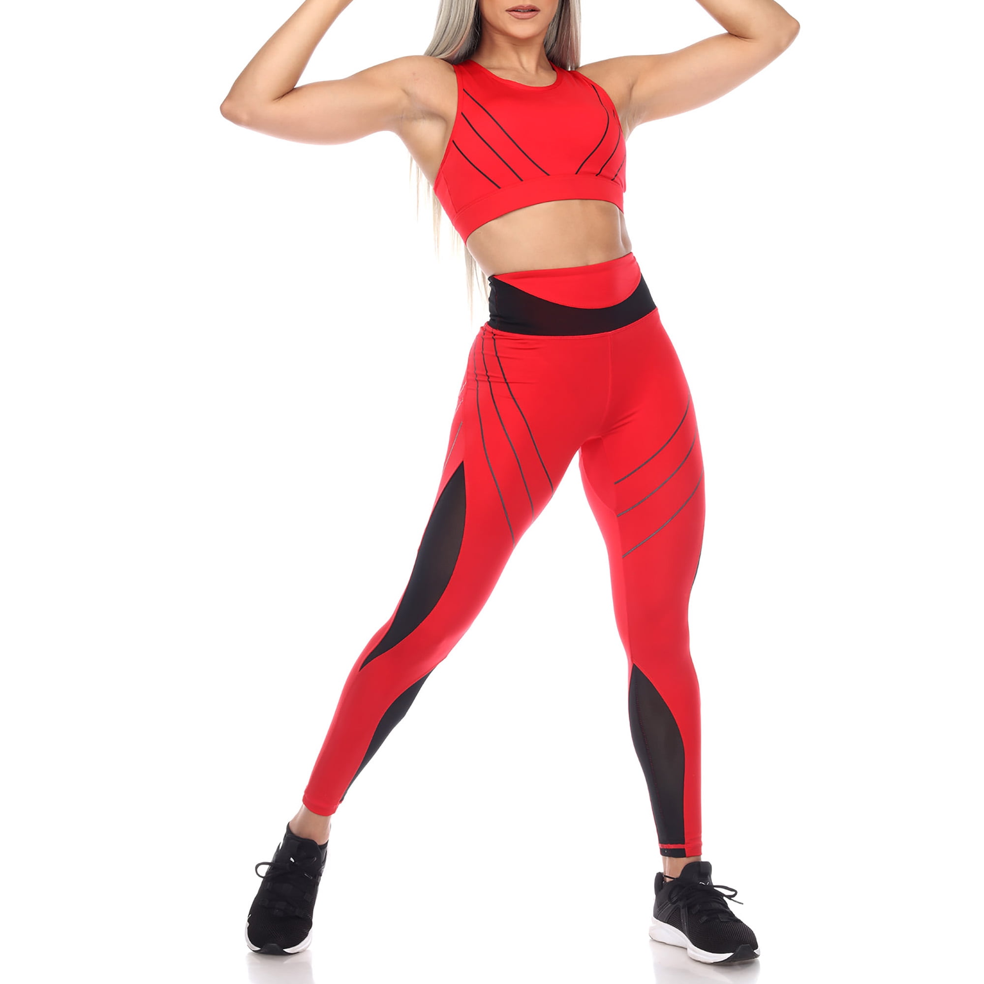 Solid Cut Out Back Sports Bra & Leggings
