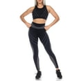 thumbnail image 1 of White Mark Women's Cut Out Back Mesh Sports Bra & Leggings Set, 1 of 5