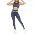 thumbnail image 1 of White Mark Women's Cut Out Back Mesh Sports Bra & Leggings Set, 1 of 5